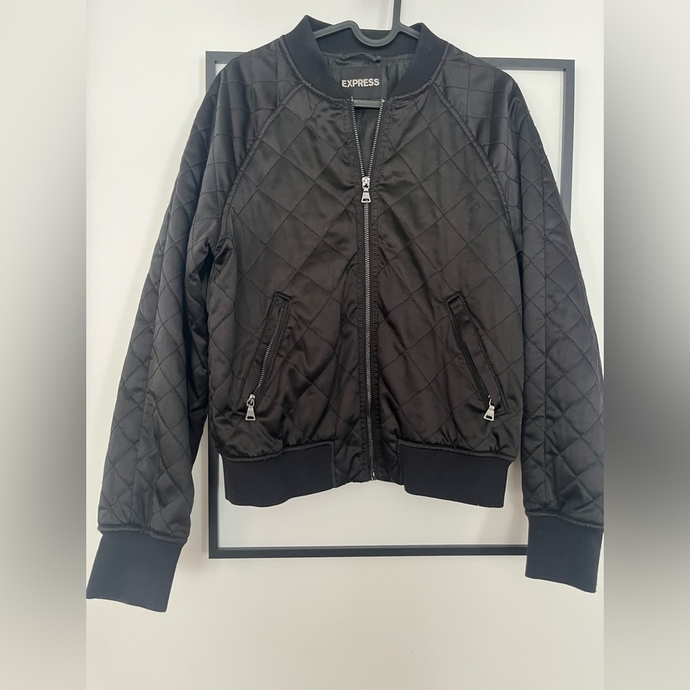 Express Black Quilted Jacket